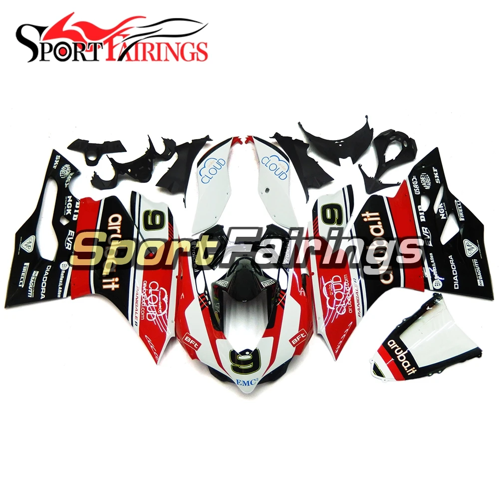 Аксессуары для мотоциклов обтекателя поездок на мотоцикле Ducati 899 1199 2012 2013 899s 1199s 12 13 ABS впрыск пластика кузов-красный Black