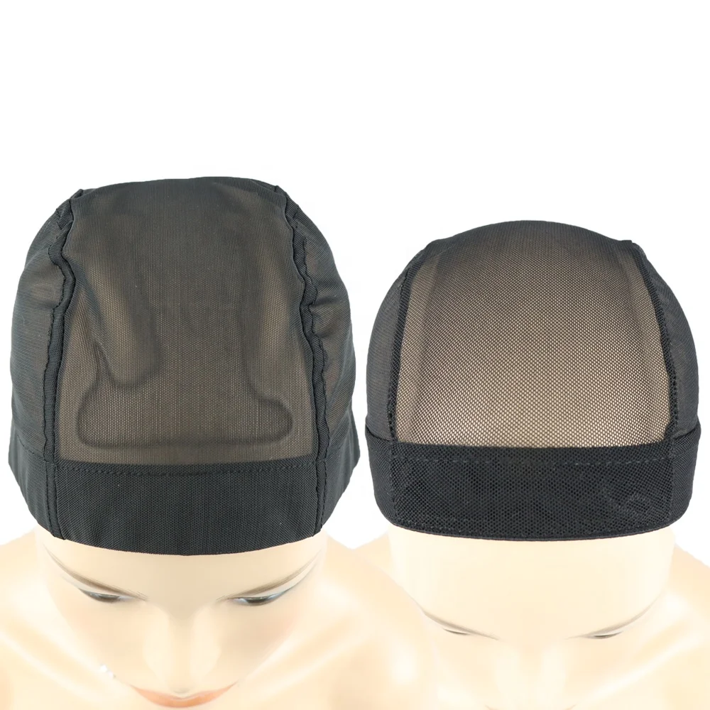 Breathable Mesh Dome Caps For Making Wigs Glueless Spandex Wig Cap Hair Weaving Net With Elastic Wig Bands