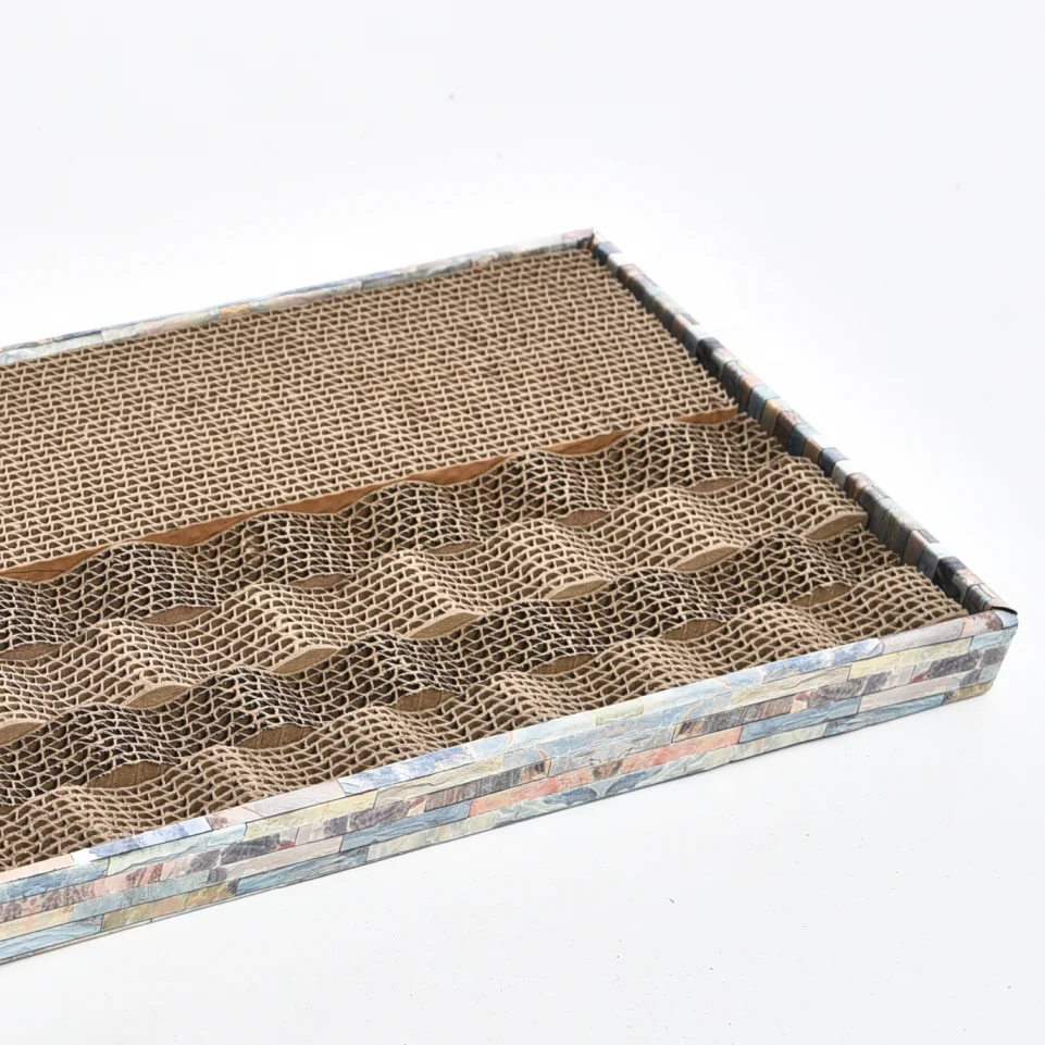 High Quality Cheap Corrugated Cat Scratcher Built-In Catnip Cardboard Toy Cat Scratch Board