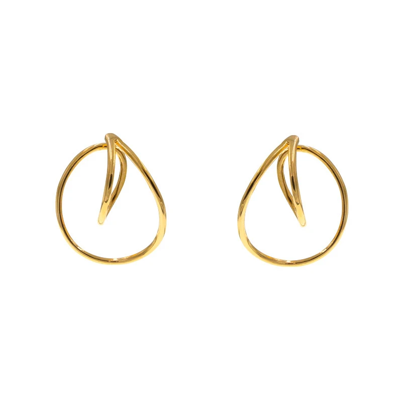 Gold Silver Color Irregular Twisted Clip Earrings without Piercing Circle Geometric Earrings for Women Minimalist Ear Cuff 2019