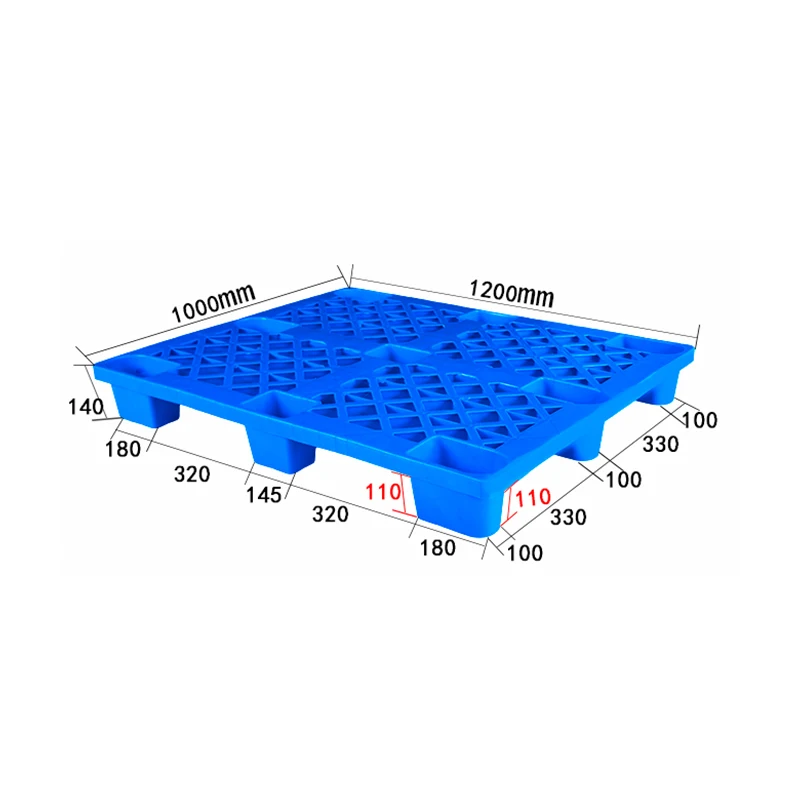 Hot sell low price 9feet Eco- friendly Euro pallet 4 way single side recycle plastic pallet for logistic and warehouse