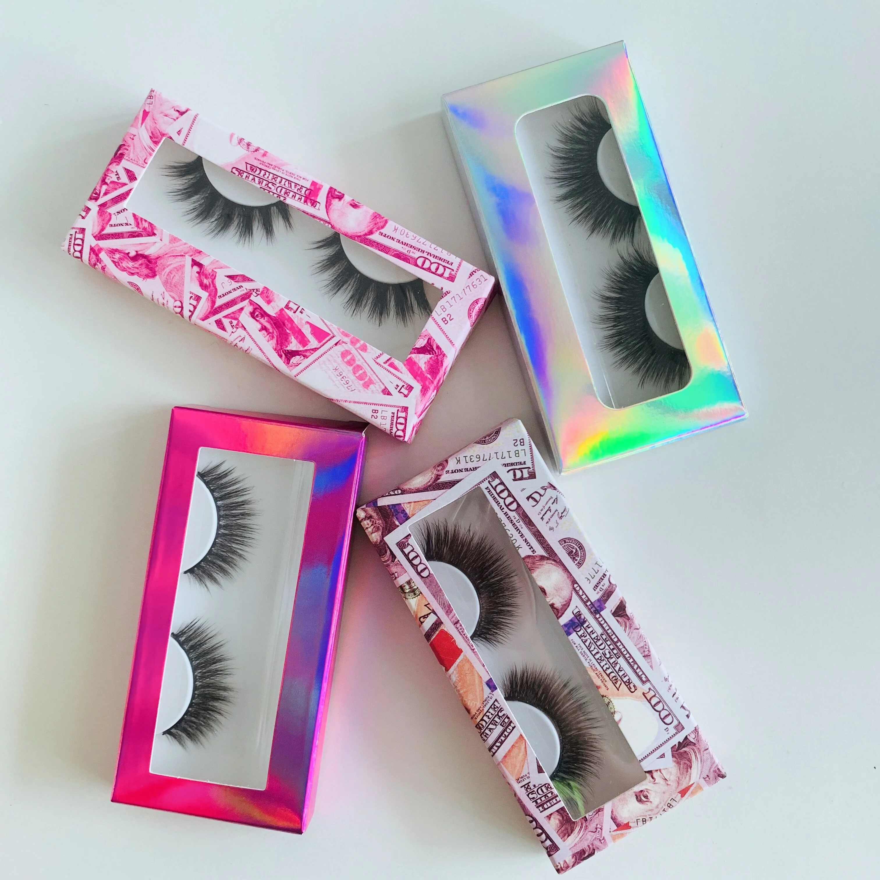 Natural Style 3D Faux Mink Eyelash Thinner Soft Cotton Band Cross Shape Short Length False Lashes Wholesale