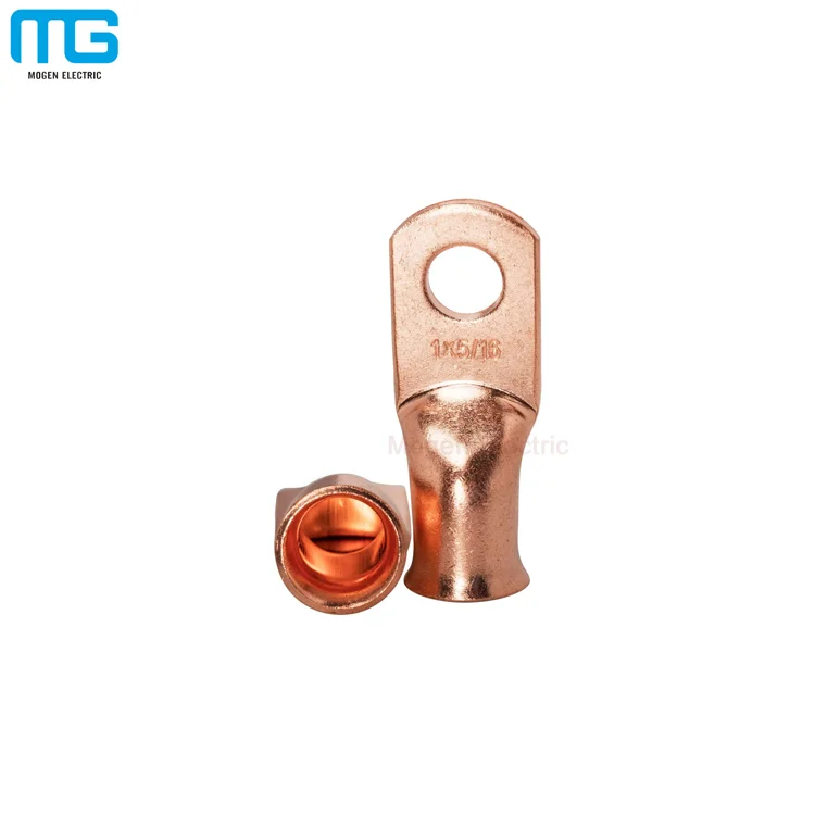 Pure copper AWG crimp tubular wire ring terminal lugs,Battery cable ends connectors