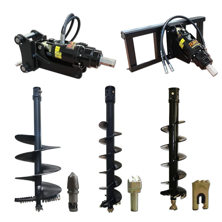 Excavator Skid Steer Backhoe Earth Auger Drill Post Hole Digger