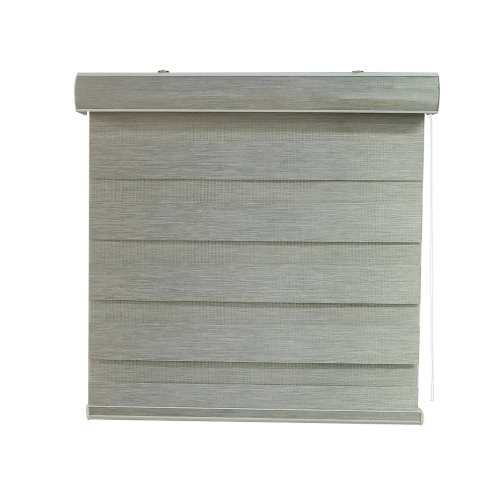 High Quality Custom Color Sunscreen Day Night Motor Motorized Window Zebra Blinds  Polyester Zebra Blinds For Windows