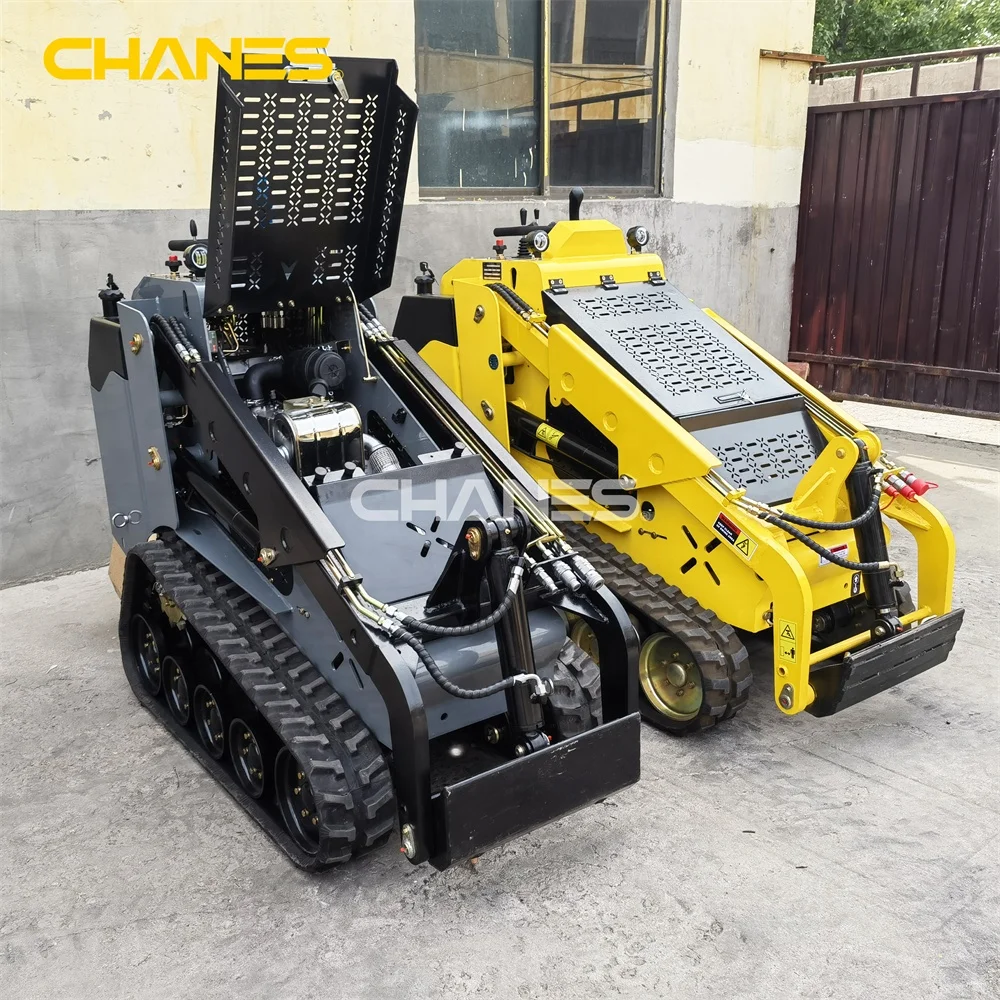 36 inches wide mini skid steer diesel EPA certified Perkins engine joysticks control on tracks