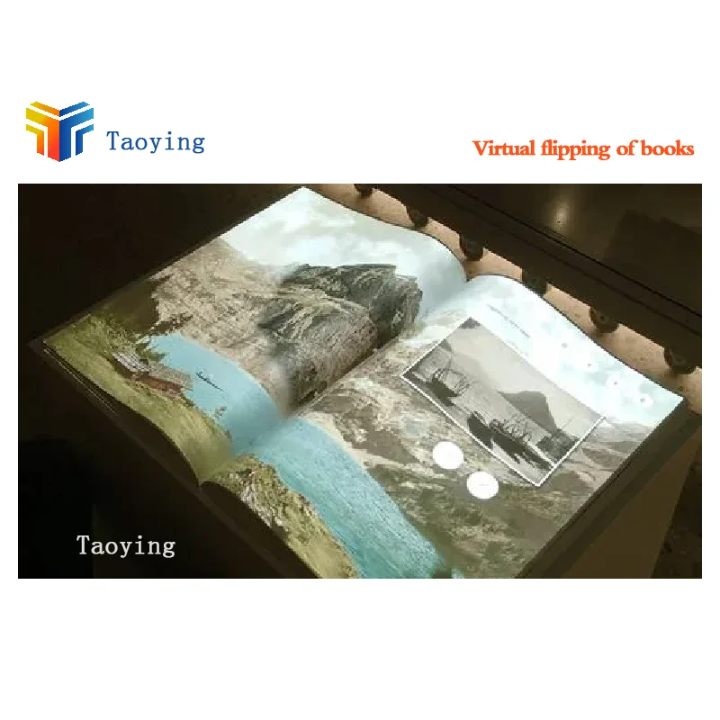 Все-в-одном виртуальный электронный ЖК-дисплей Flipbook машина с воздушным касанием машинка для размахивания страницей голографическая Интерактивная проекция