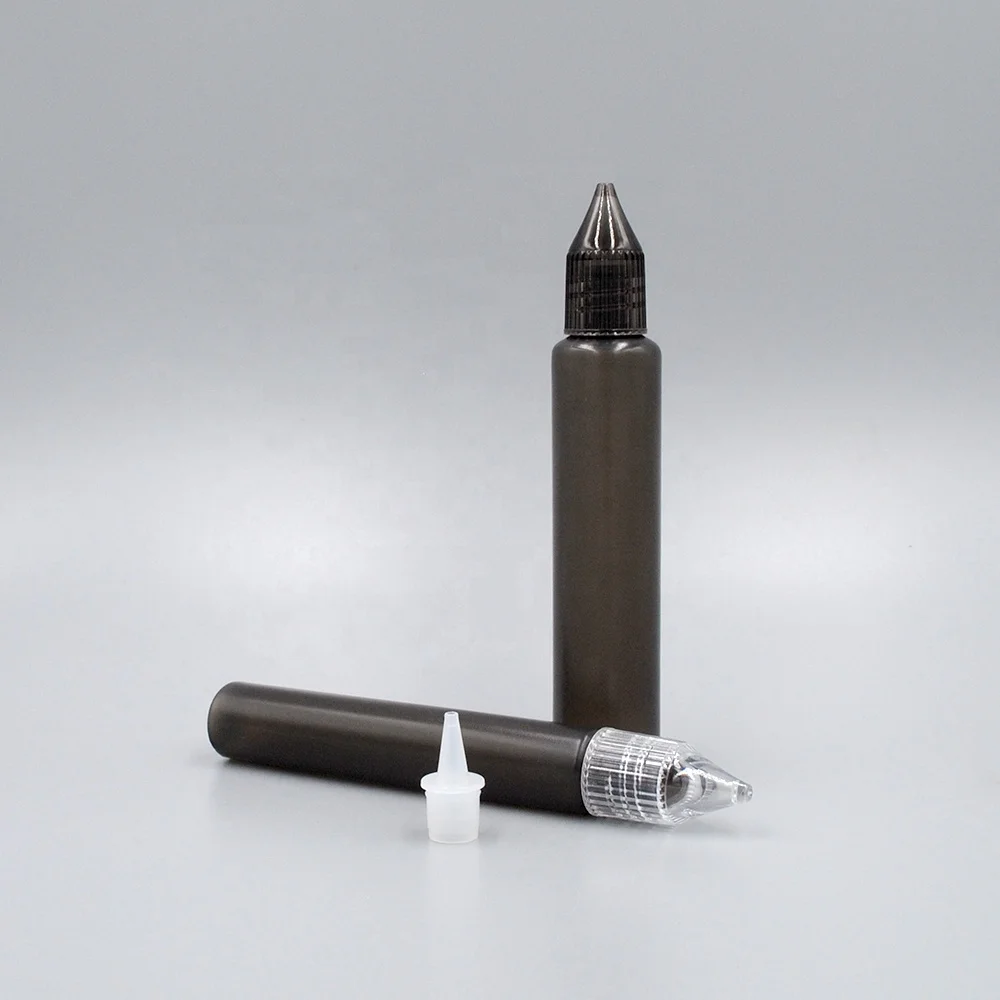 Plastic  PE Thin Squeeze Dropper Bottle Pen Dropper Bottle for Lube Liquid Screw Cap 15ml 30ml
