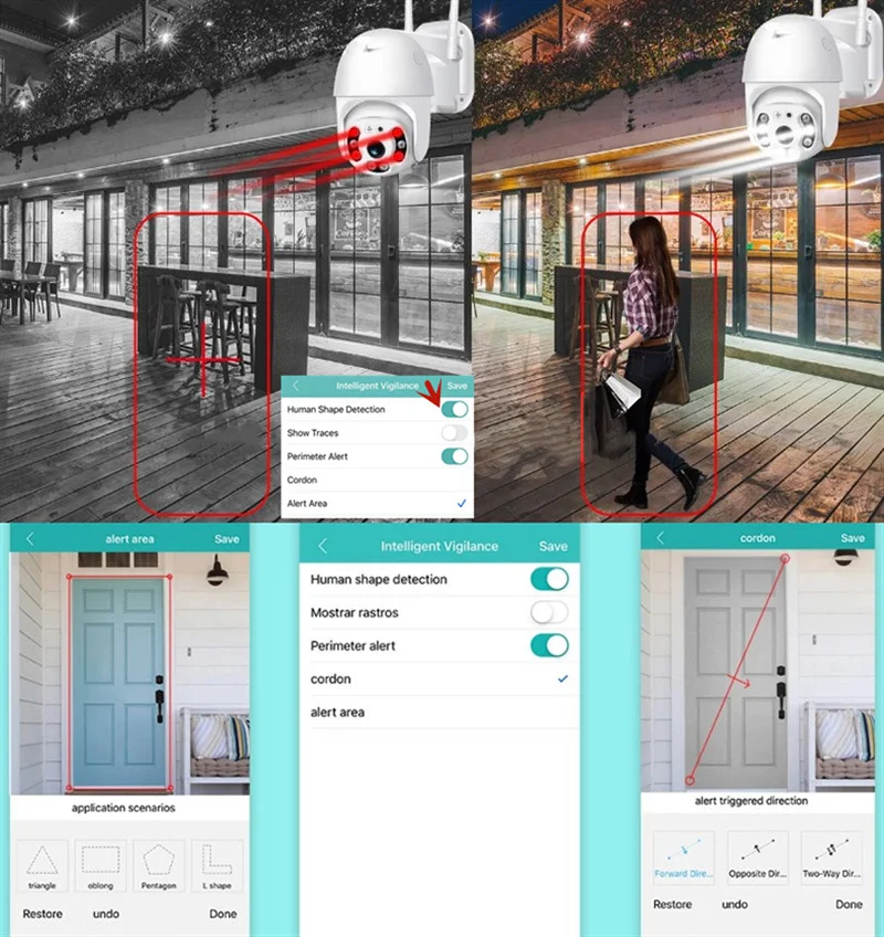 1080P 4MM Wifi CCTV Camera Outdoor Dome Security Surveillance Wireless IP Camera Colorful In Night