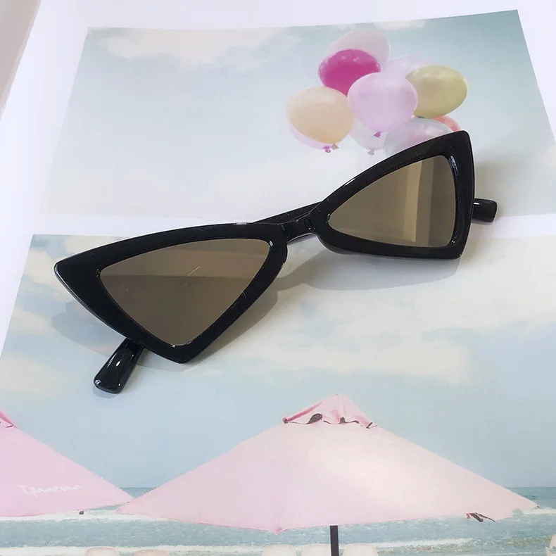 Милые детские треугольные солнцезащитные очки 12 видов цветов очки UV400 детская кошачьи глазки солнечные очки с логотипом