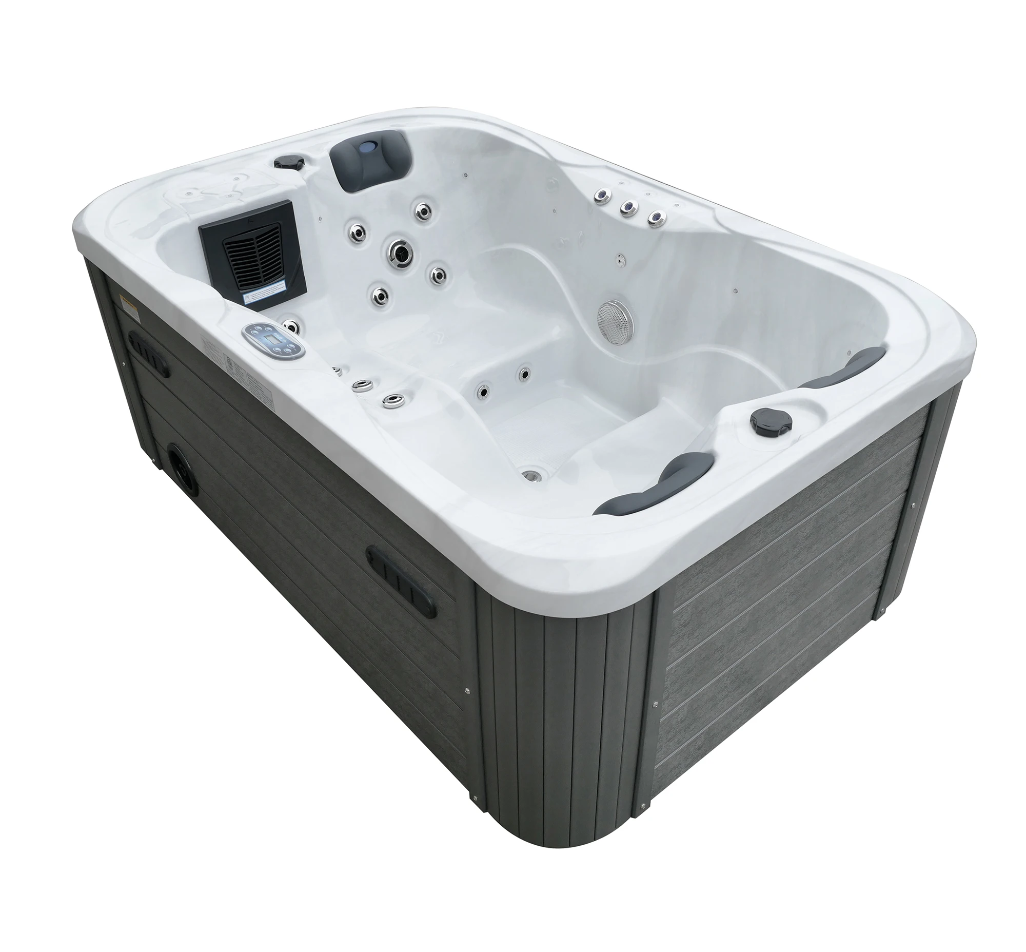Classical acrylic outdoor massage freestanding spa bath for 3 persons