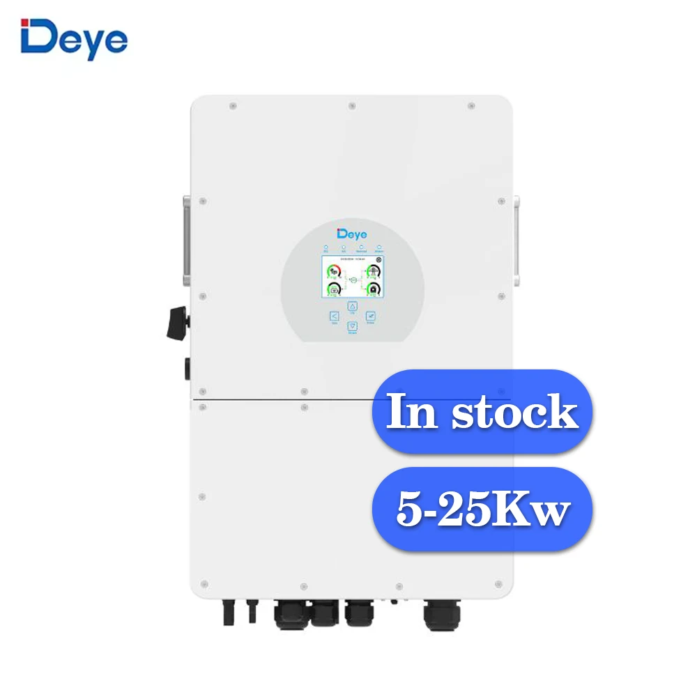 Deye 5kw 6 kw 8kw 10kw 12 15kw 20kw 25 Трехфазный включенный сетевой инвертор 8 солнечный гибридный
