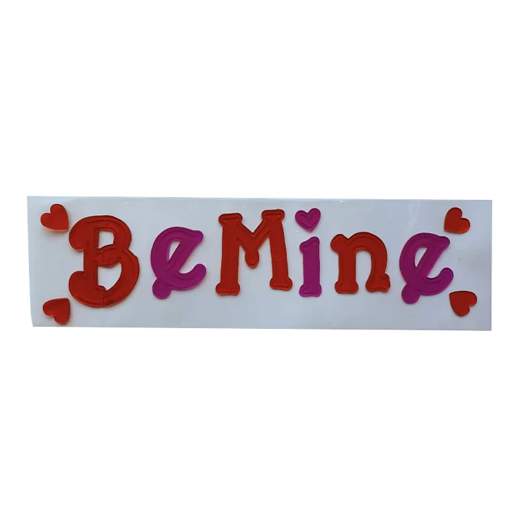 DIY heart shape Jelly gel window sticker glass sticker valentine gel clings