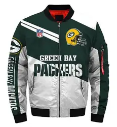 2022 new football teams Green Bay 3D print jacket fashion aviator jacket for men