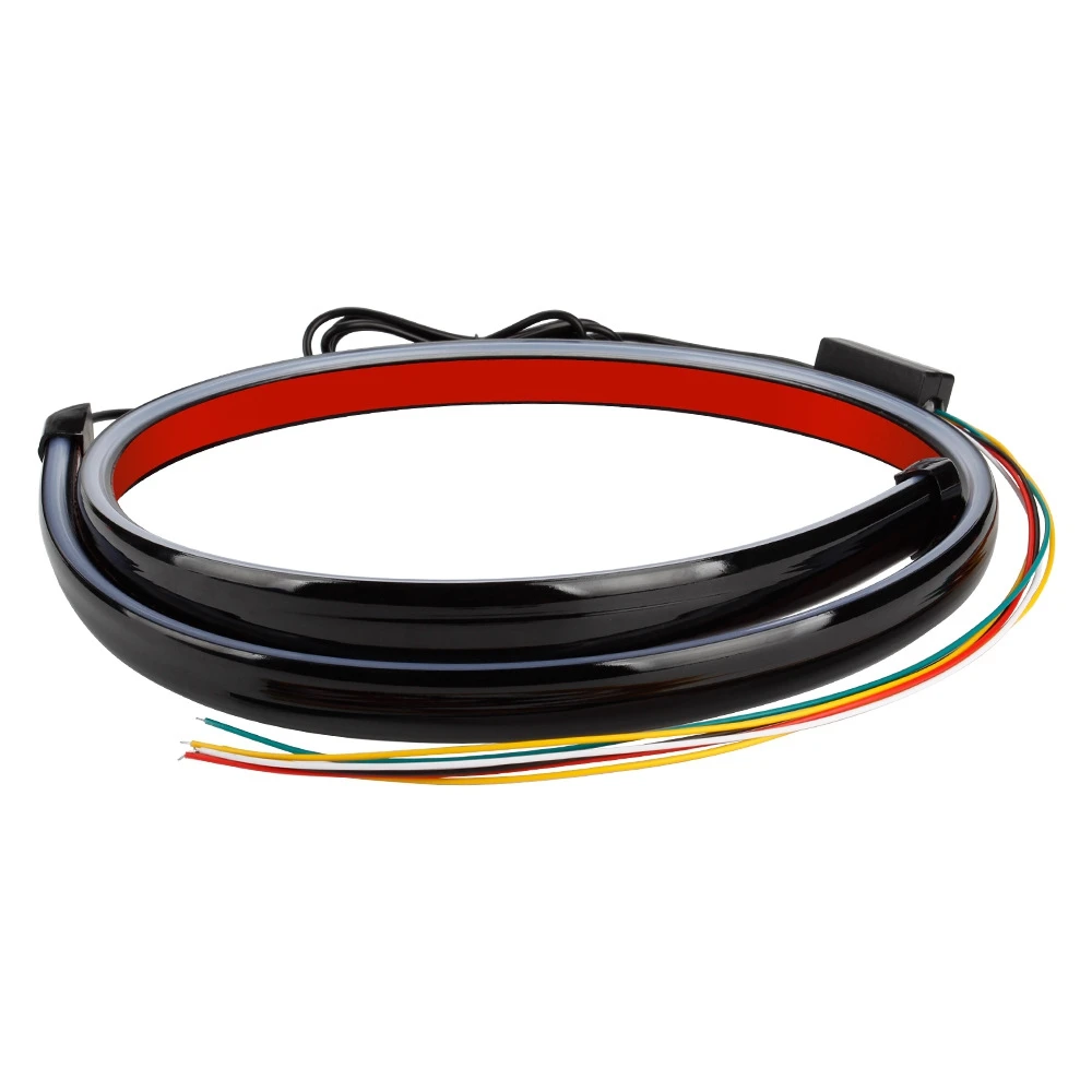 120cm Led Spoiler Light For Car Universal Black Carbon Fiber Rear Spoiler Auto