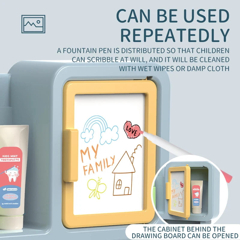 Run Water Washstand Sink Mini Household Wash Basin Brush Teeth Play Toy Kitchen Sink For Kid