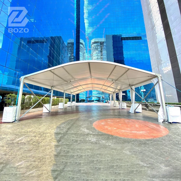 Guangzhou Bozo 20x40 м для 800 человек ПВХ палатки пресс машина изогнутая ферменная конструкция палатка наружная алюминиевая вечеринок продажи