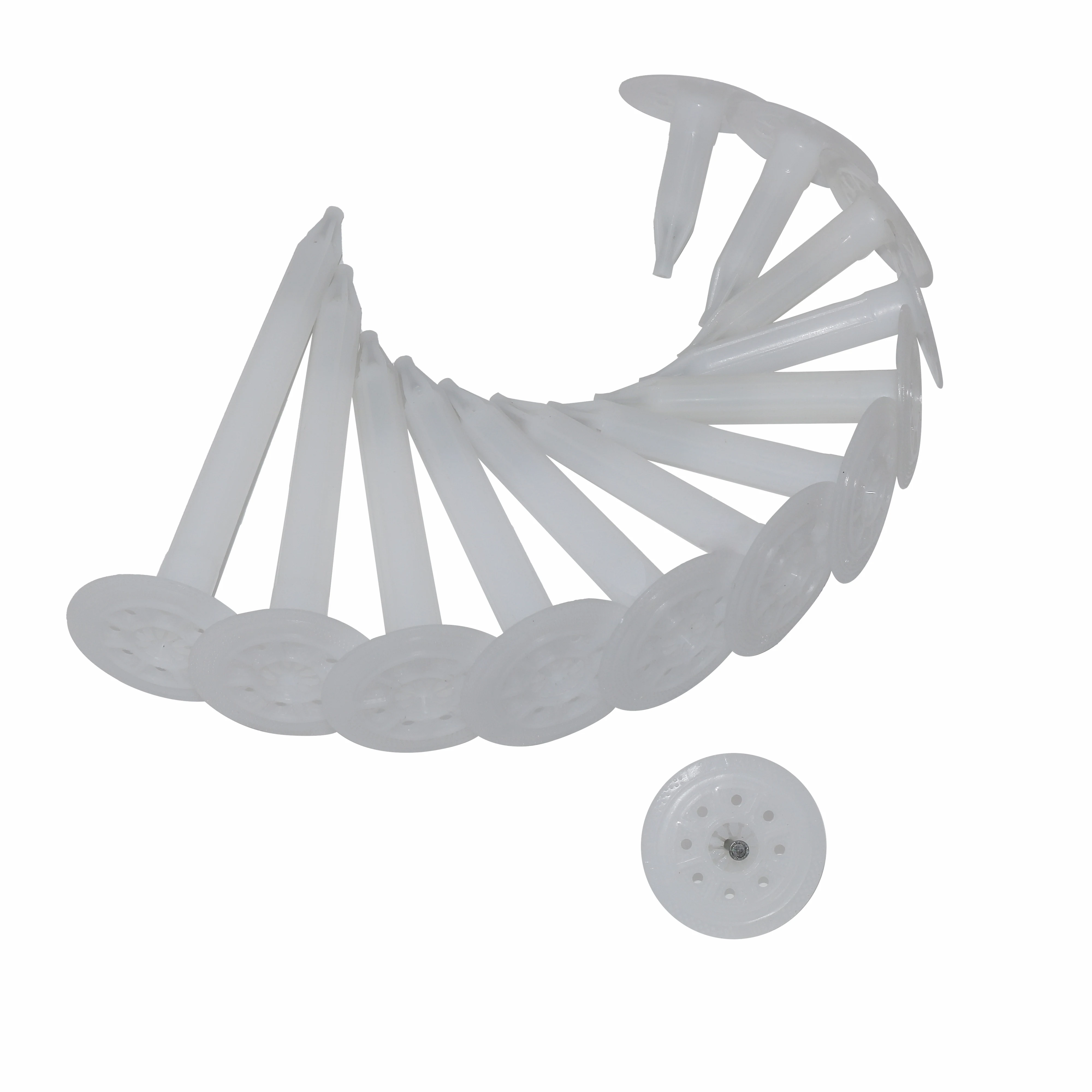 Hot Sale 80mm 100mm 150mm Length White Hdpe Rock Wool Fixing Plastic Thermal Foam Insulation Nail Fasteners