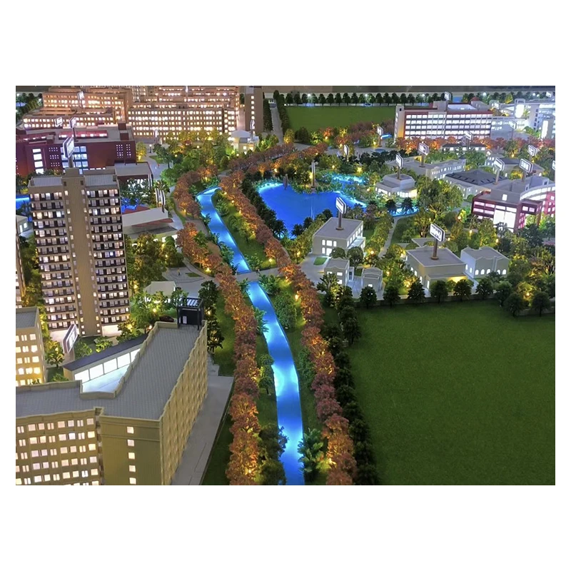 Architectural Miniature Building Model Colorful Design Real Estate Architectural Model