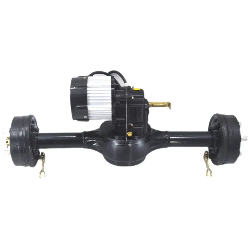 Cheap electric four-wheel tricycle 1 ton rear axle low power 1200W motor axle power system weighted 160 drum brake brake system