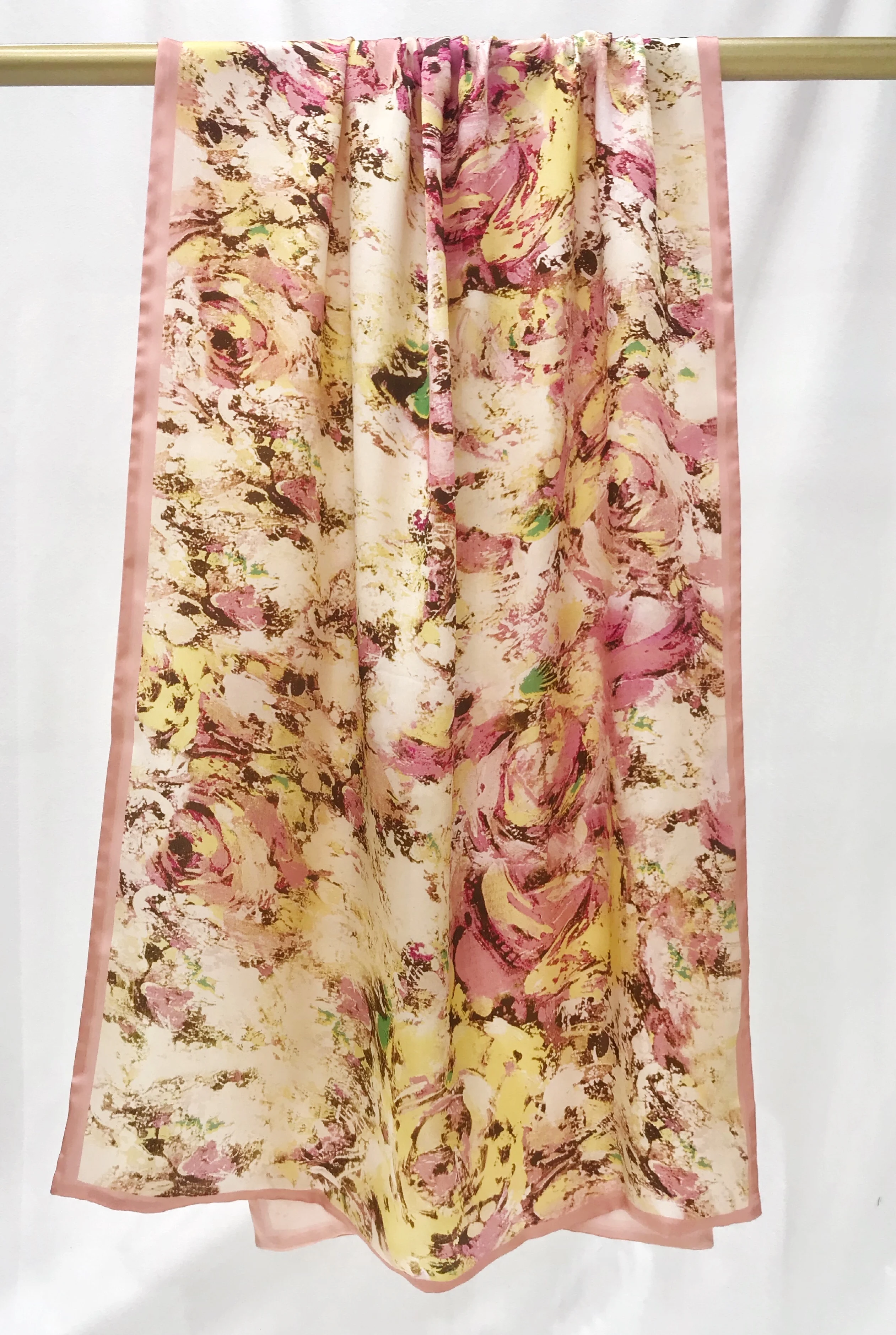 New silk double-sided long cloth Double double splice  long silk scarf for women manufacturer silk scarves wholesale