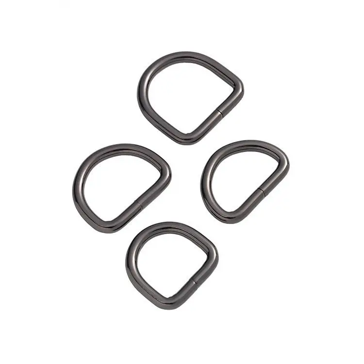 Wholesale High Quality Handle Bag Accessories Zinc Alloy Custom D-ring Buckle Colorful Metal D Ring For Handbag