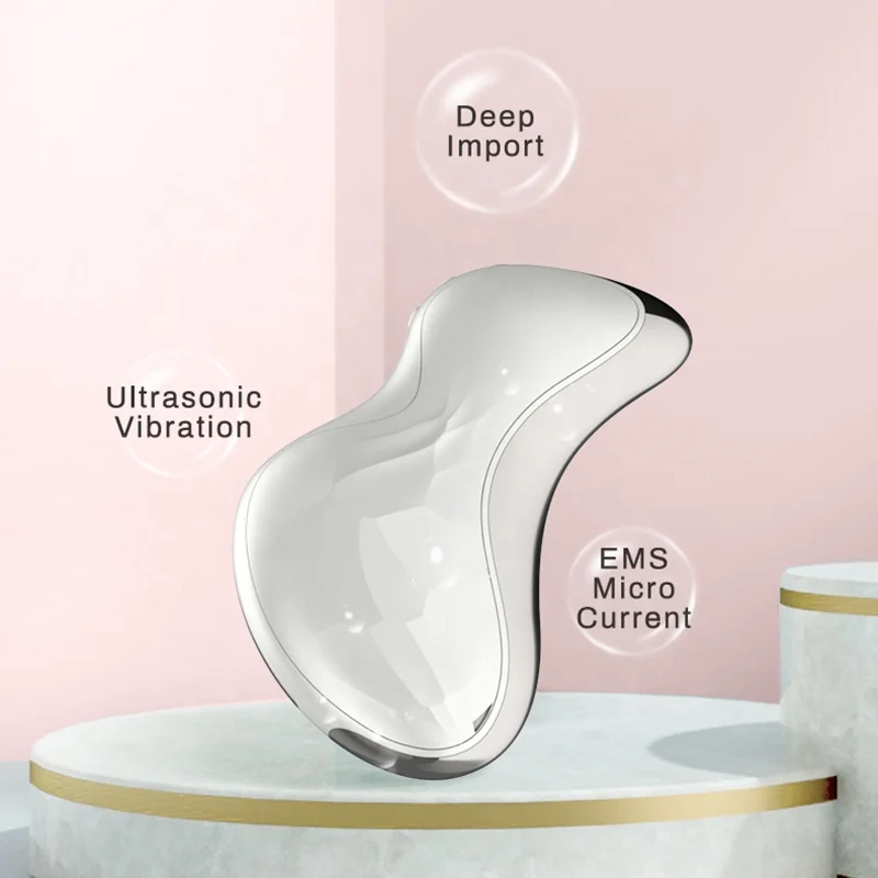 Электромассажер для похудения и лифтинга, миниатюрный Электрический Скребок Для Массажа Гуаша, инструмент для массажа лица