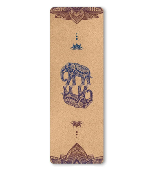 
OEM TPE Cork Non-slip Yoga Mat Fitness Mats Custom Position Line Eco-friendly Natural Cork Yoga Mat 