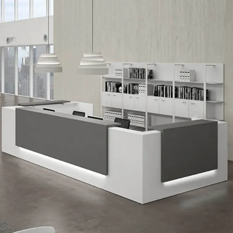 Office Reception Desk Furniture Modern Beauty Salon Office Front Desk Wooden Reception Salon Reception Counter Front Desk