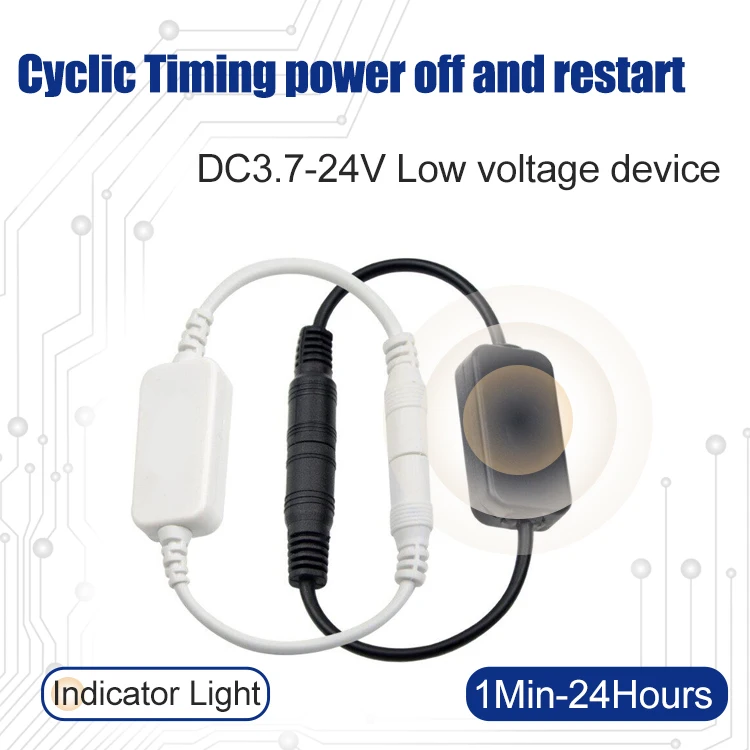 Intelligent router 5-24V DC cyclic timing power off and restart indicator lights Automatic Restart Timer Sensor