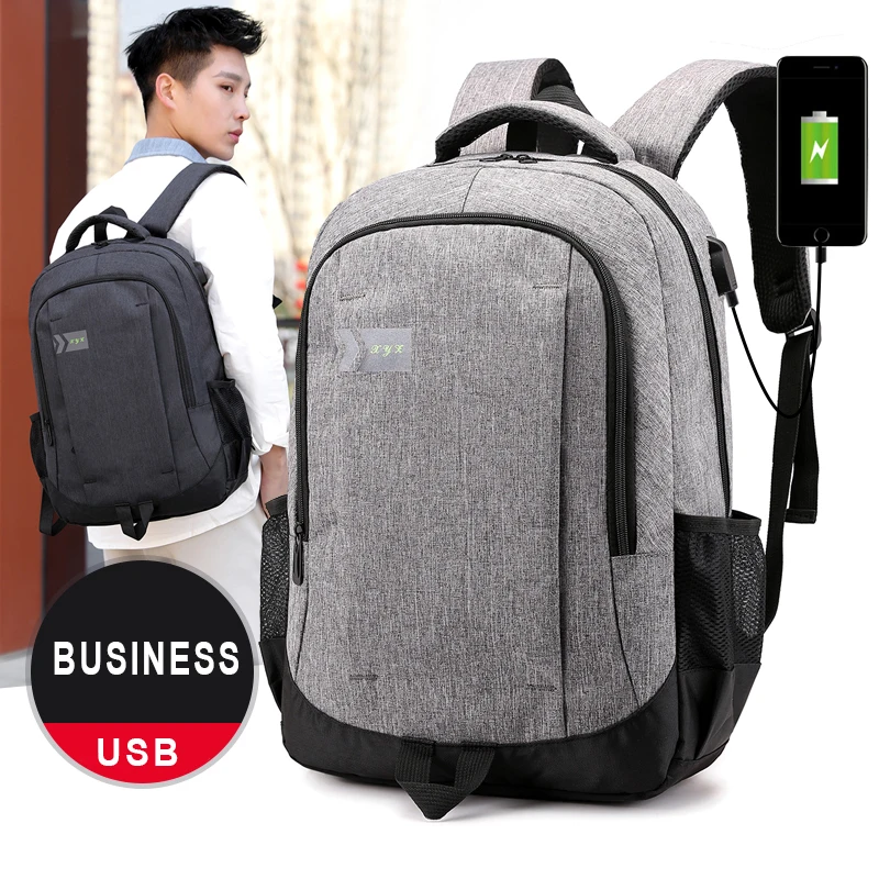 OMASKA Fashion USB Interface Business Backpack High Quality Oxford Fabric Backpack Bag Waterproof Business Laptop Backpack