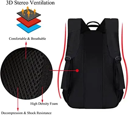 Large Capacity Man Travel Business Durable Waterproof Laptop USB Charging Backpack University Students Computer Backpack