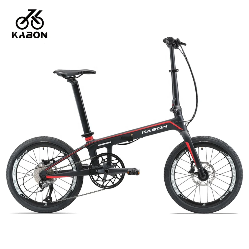 Fast Delivery Wholesale lightweight 9 speed carbon folding hydraulic disc brake adult bike carbon frame folding bicycle 20 inch