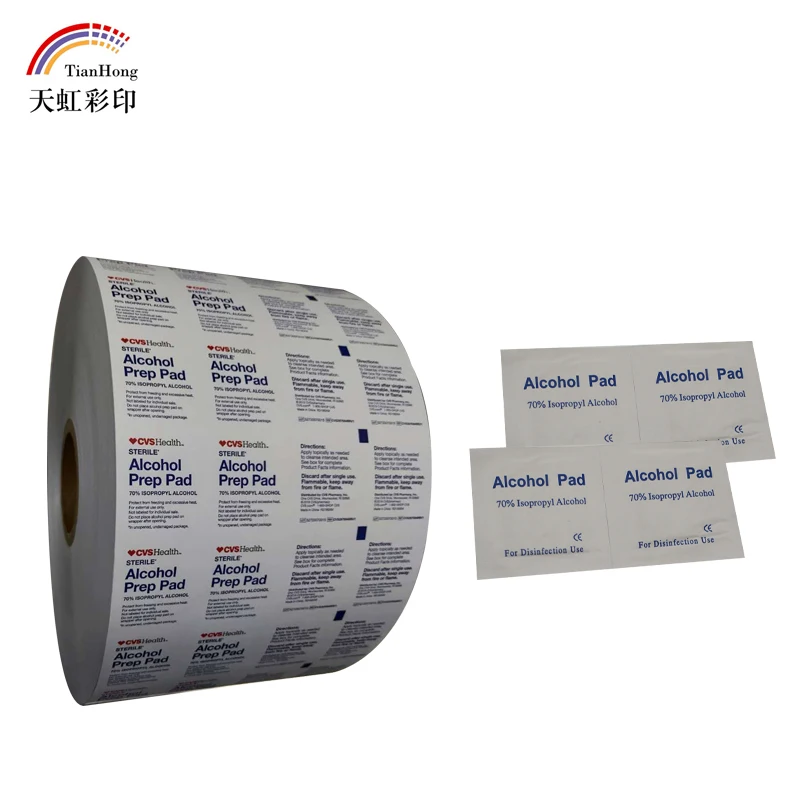 OEM Wet & Dry lens Cleaning Wet Wipes packaging Tissue foil paper roll