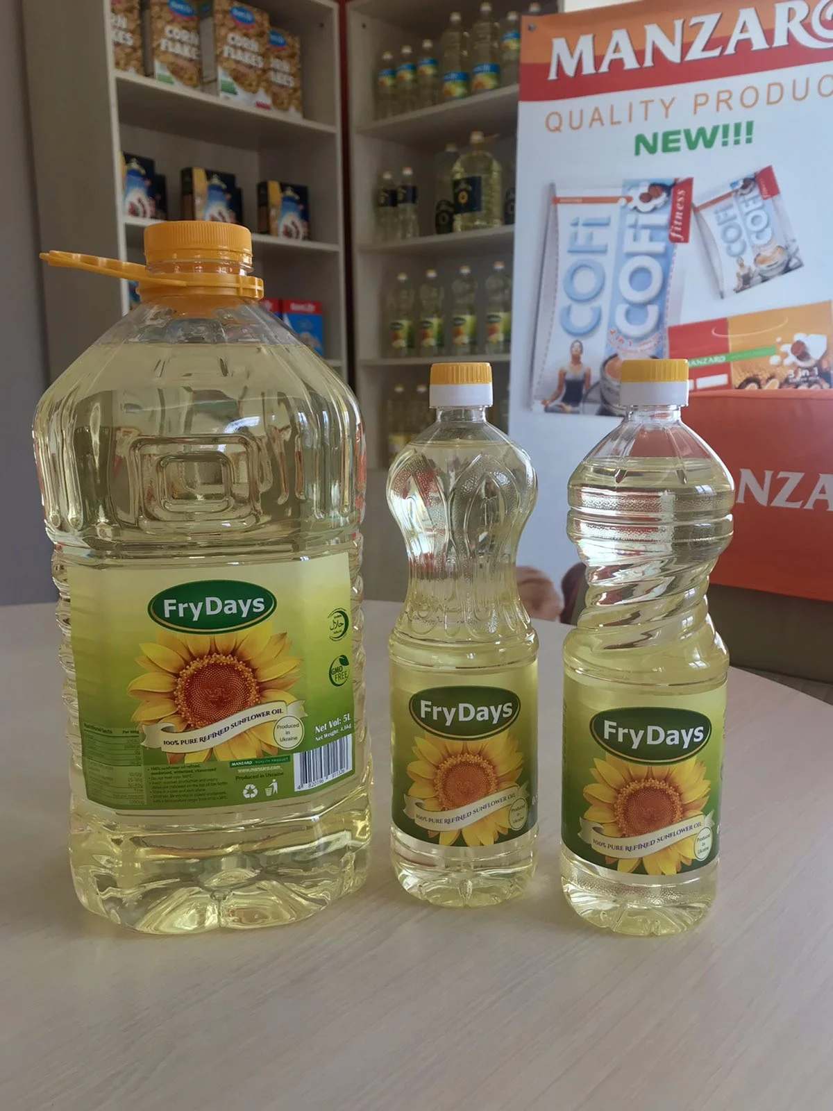 FRYDAYS 100% Pure Refined Sunflower Oil, 20L plastic tins, Ukrainian origin