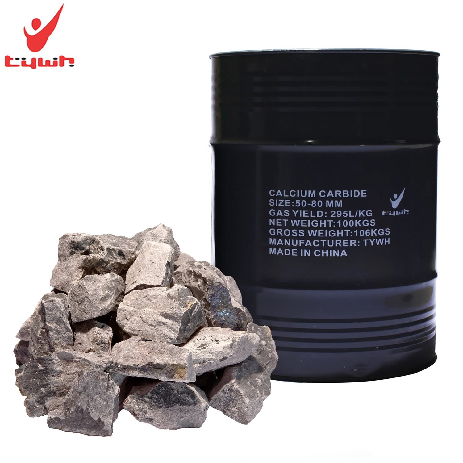 Factory Price 50/100Kg Drum Calcium Carbide For Producing High Quality Acetylene Gas Production 295Kg/L
