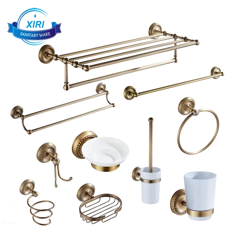 European Antique Towel Rack Basket Rack Bathroom Bath Towel Rack Bathroom Hardware Pendant Set XR-GZ-9011A