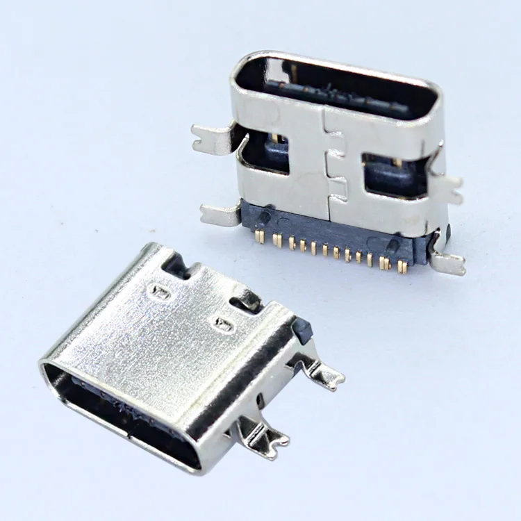 Lotes 1000Pcs USB Conectors 16 Pins All Posted SMT Typec Usb Jack B Type Female 16Pin Type-c 3.1 Connector