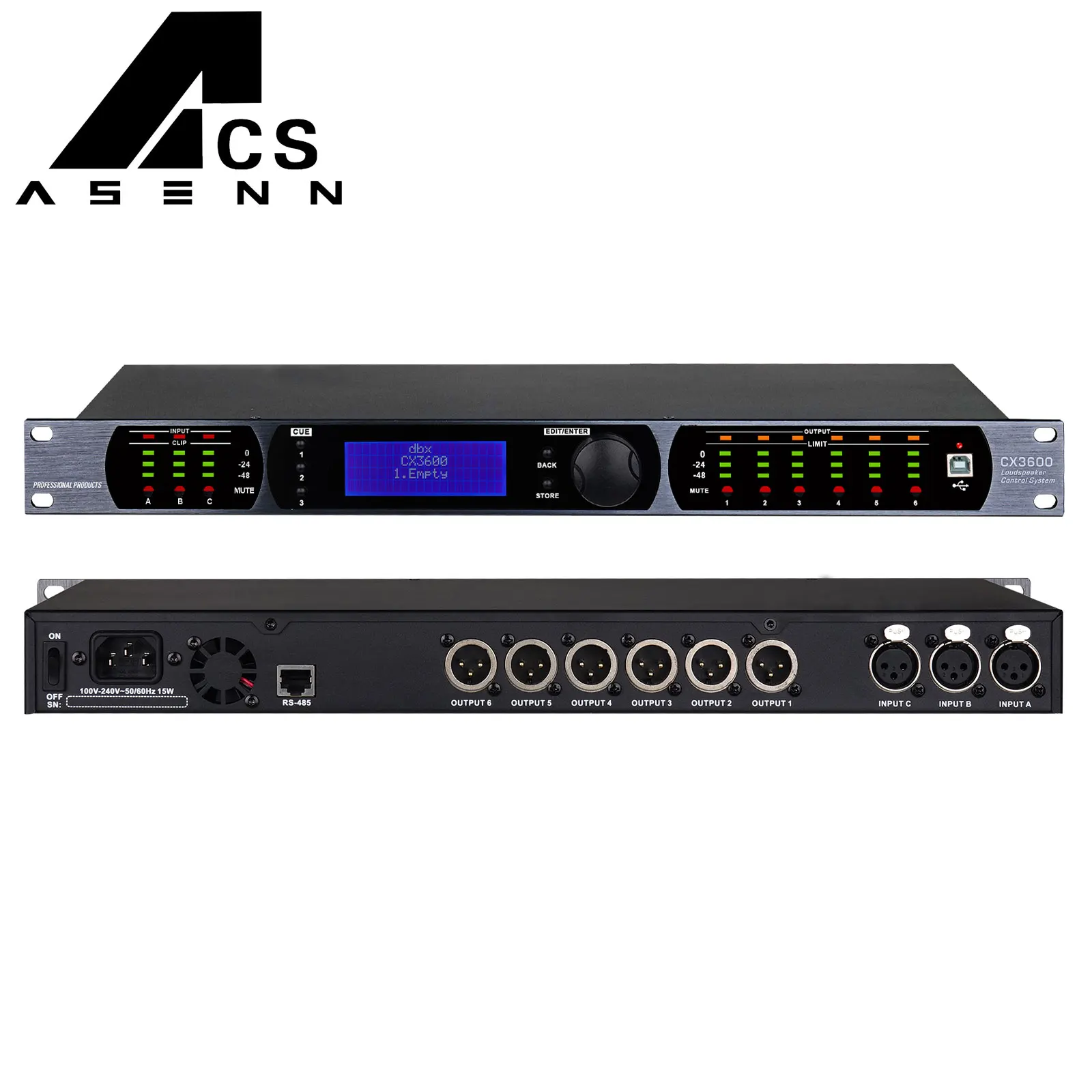 CX3600 3-в-6-выходный Аудиопроцессор Оригинальное программное обеспечение профессиональная стойка для аудиосистемы профессиональный динамик аксессуары и запчасти