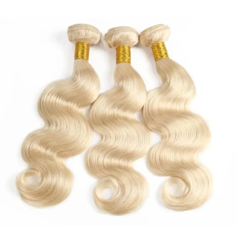 
Top Quality Handmade 613 Blonde Body Wave 100% Human Virgin Hair Bundles Extensions Thick Ends Weft 
