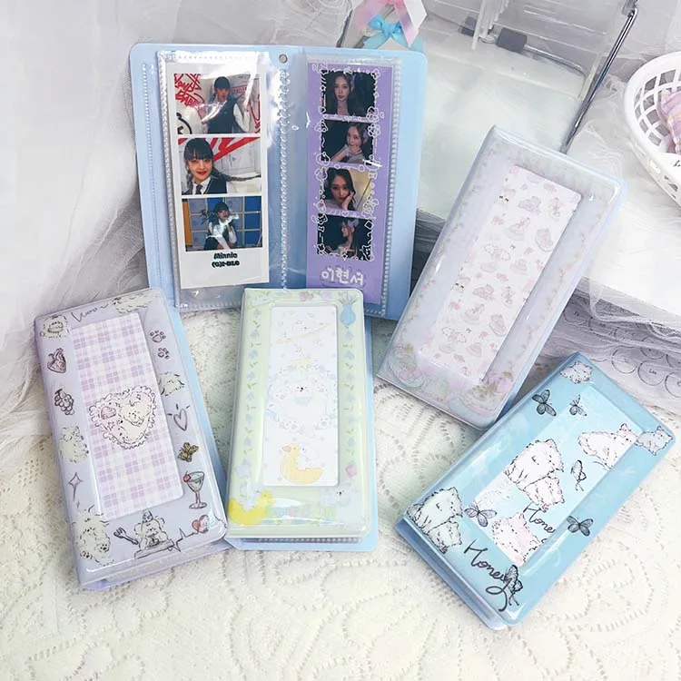 2024 New Arrival PVC Photo Card Kpop Ins Cartoon Cute Four Grid Star Chasing Bookmark Storage Photo Collection Book