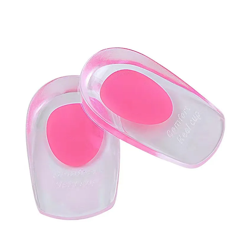 Free Sample Soft Gel heels Moulded Invisible Silicone Shoe Inserts Pads Height Increase Insole For heels
