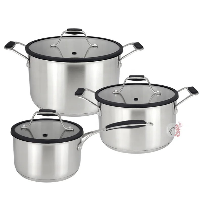 Professional Home Kitchenware Pots And Pans Cook ware Non-Stick Cooking Pot Set Cookware Stainless Steel