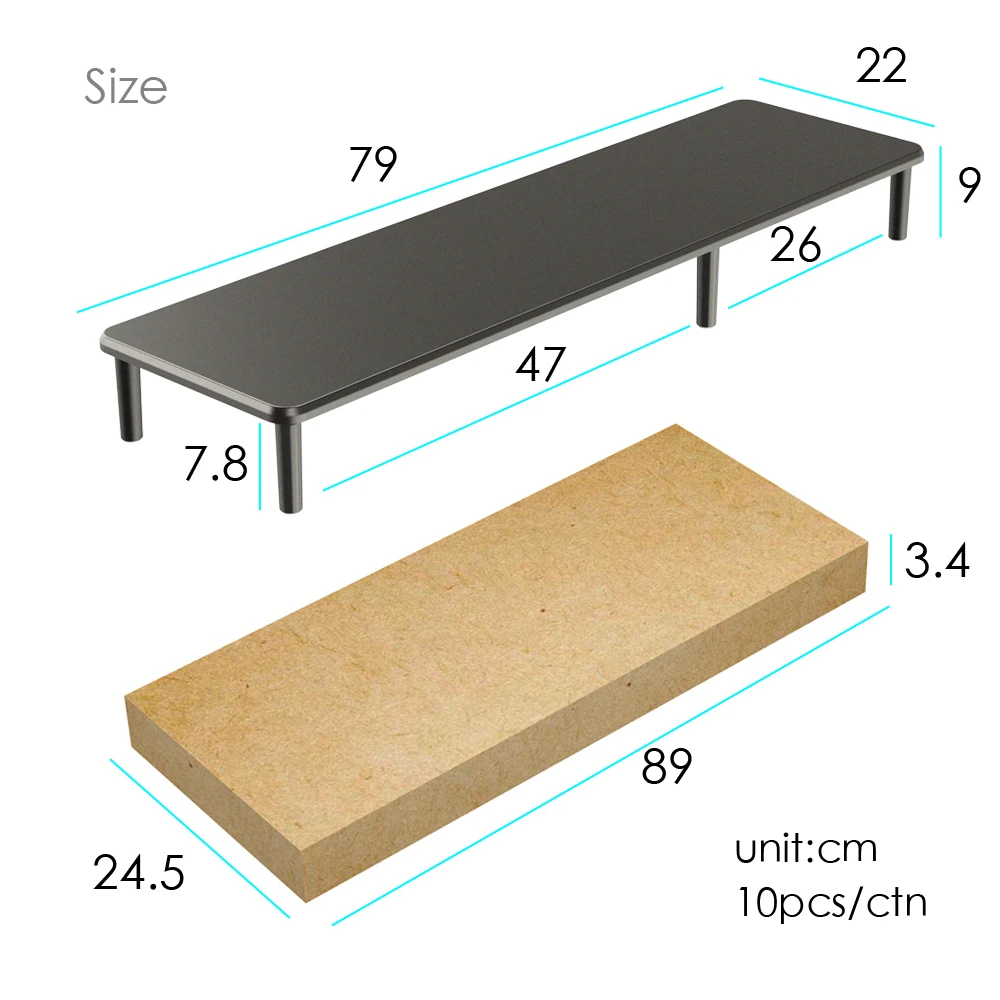 NEW Hot Sale Extended wood Display monitor stand TV  Computer gaming Shelf Monitor Stand Risers