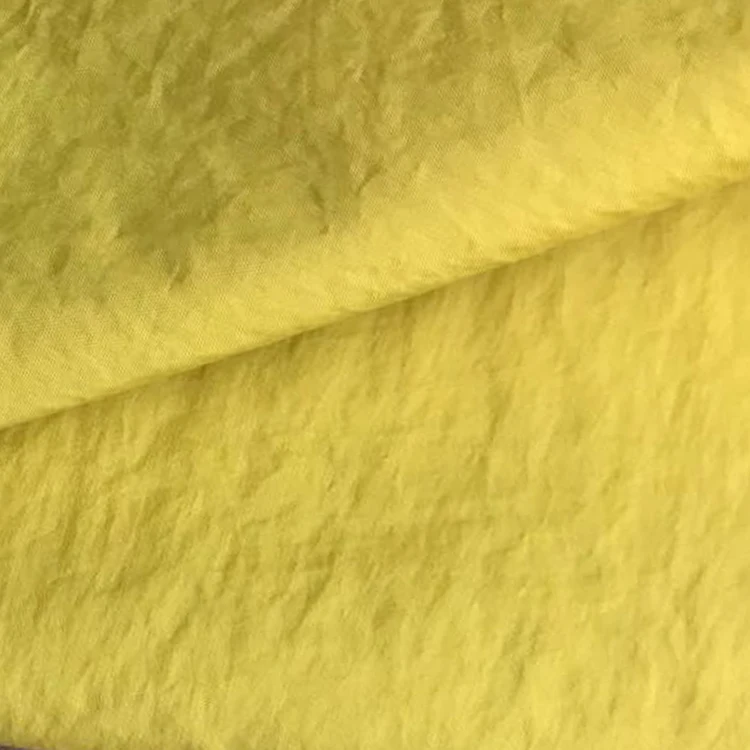 Eco-friendly Windproof Pu Coated Waterproof 100% Nylon Crinkle Jackets Fabric