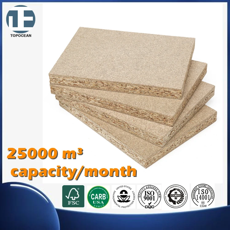 TOPOCEAN 1220*2440mm 28mm F2/E1 Laminated Particle Board  Flakeboards chip board Furniture Use Moisture 4*8ft