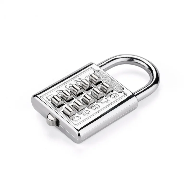 No. 10 Button Lock Zinc Alloy Combination Padlock Blind Lock Luggage Combination Lock