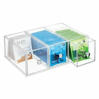 Clear Sugar Tea Bag Storage Box Custom Acrylic Tea Bag Dispenser