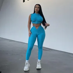 2023 Sexy Short Sleeve Solid Color Womens Clothing Two Piece Pants Set Two Piece Set Women Clothing