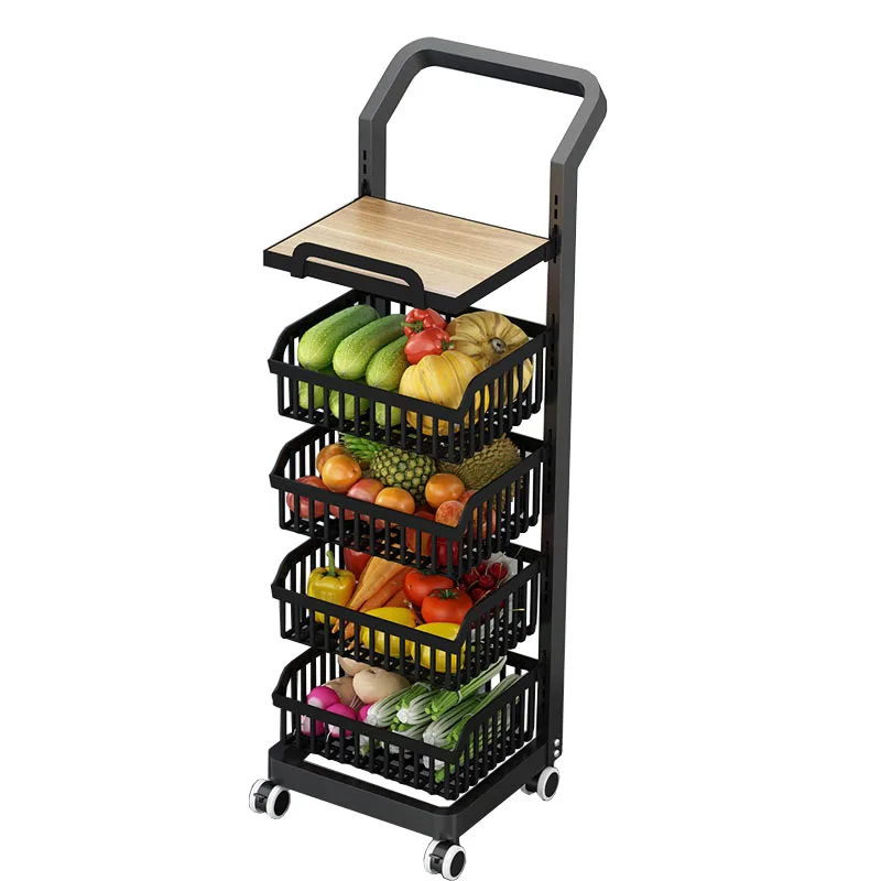High Quality Multi-layer Detachable Kitchen Wire Baskets Shelf for Storage Rack